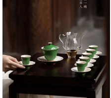 XY Spring Swallow Tea Set - Davinci Flower