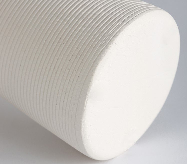 Textured Harmony: Contemporary Ceramic Vase Trio - Davinci Flower