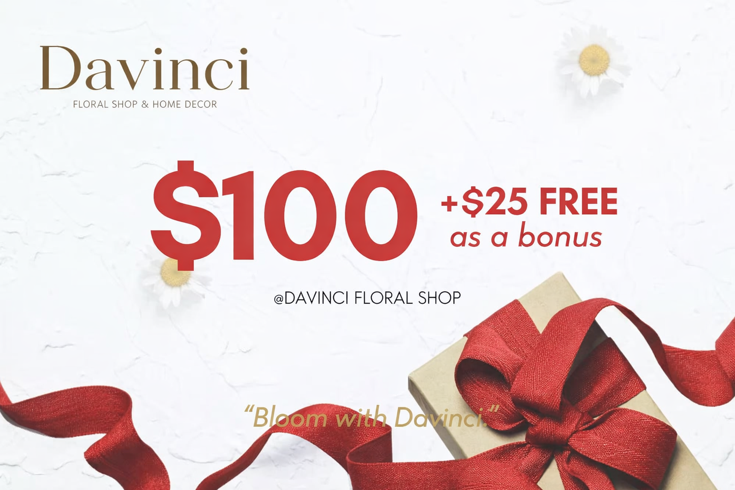 Davinci Flower Gift Card (Recommended)