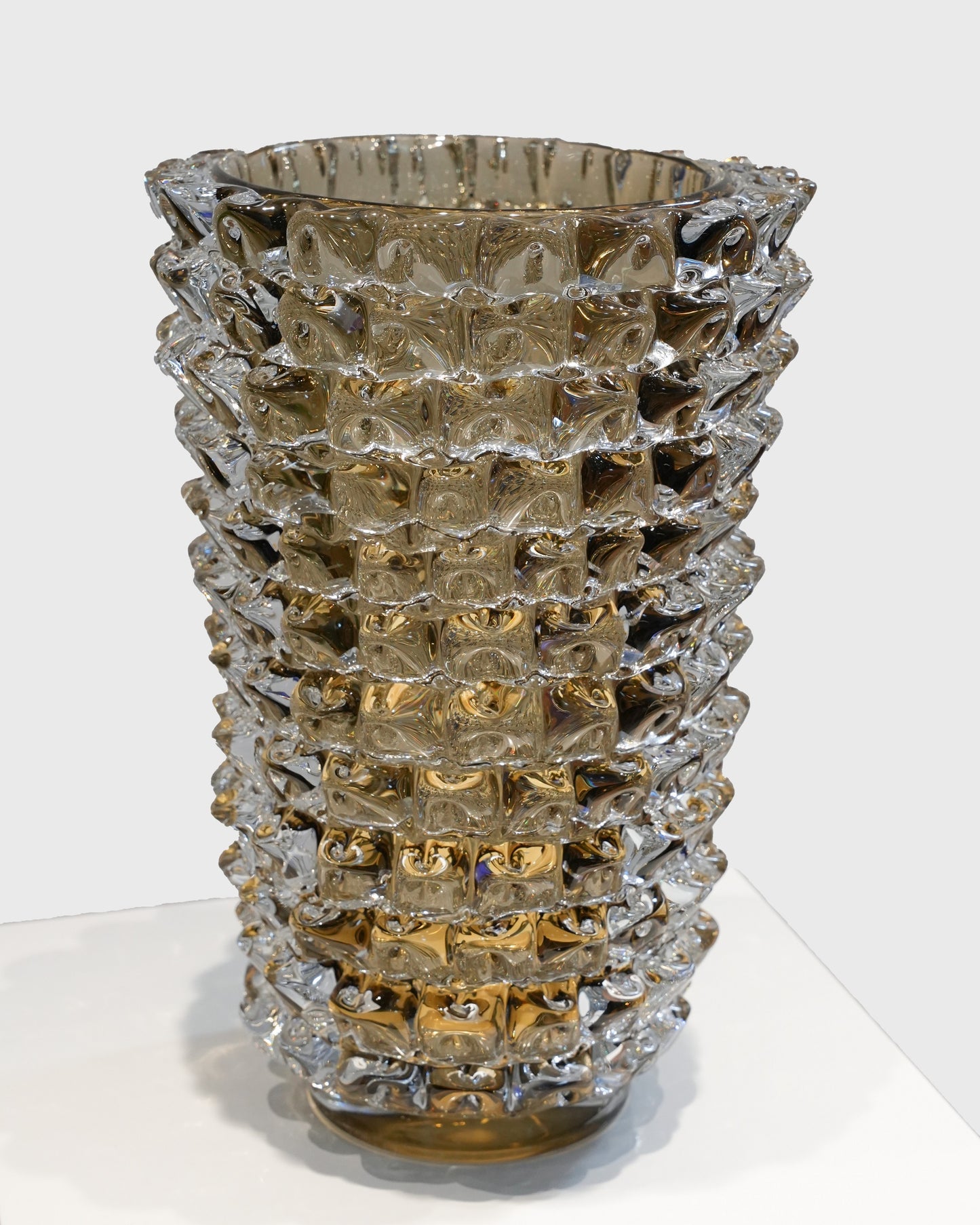 Heavy Hand-Blown Glass Vase Decor - Davinci Flower