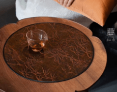 ZS Xiangyun Silk Peace Bamboo Edge Tea Mat 3636 - Davinci Flower