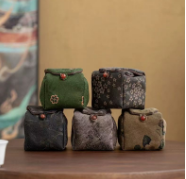 QJ Xiangyun Silk Square Cup Bag - Davinci Flower