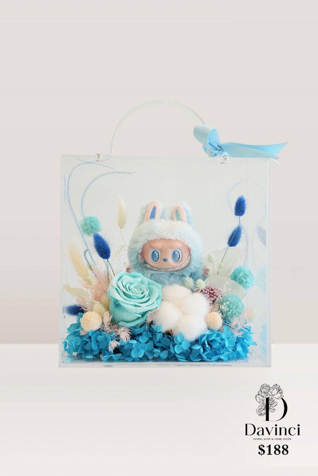 Preserved flower with Labubu - Davinci Flower