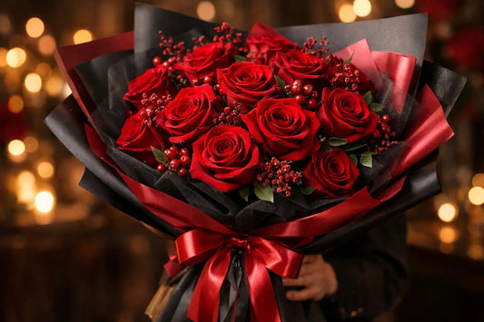 Red roses bouquet for Valentine’s Day in Plainview NY
