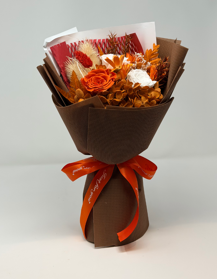 Preserved Mini Bouquet-Mocha