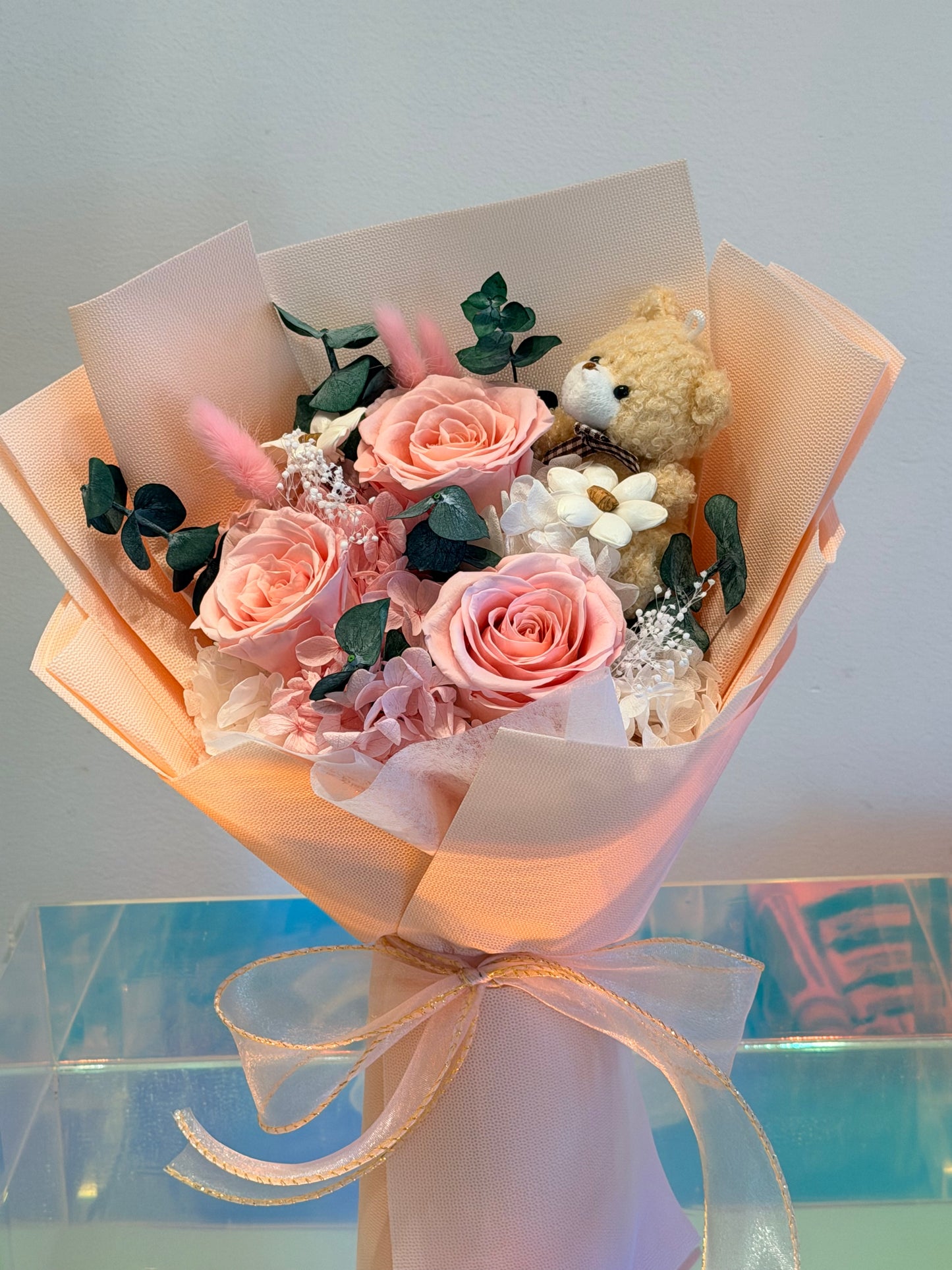 Preserved Mini Bouquet-Blush