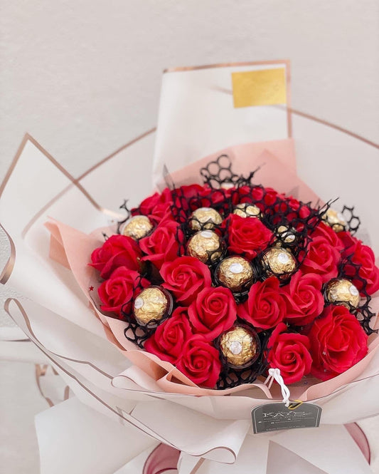 Chocolate & Flower Bouquet Combo