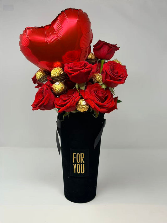 Red Rose Basket