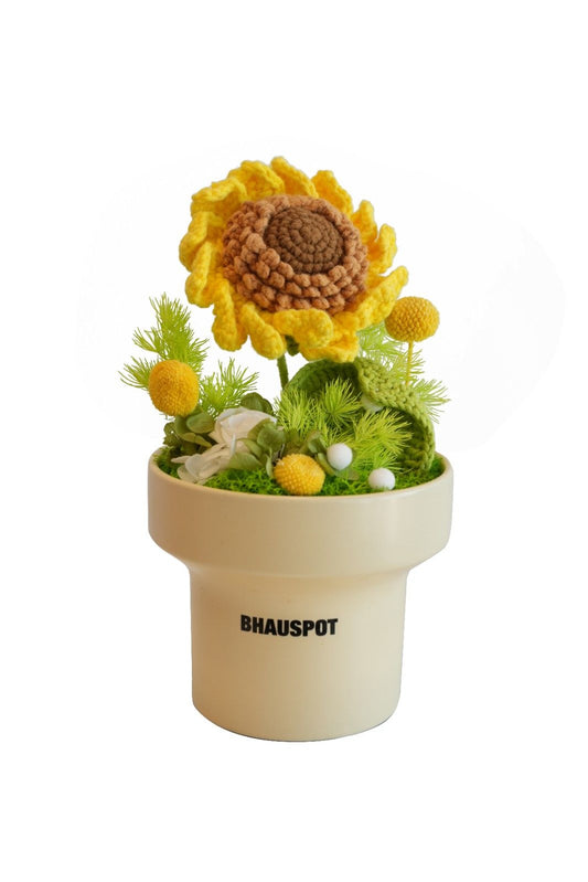 Crochet Flower Pot (Sunflower)